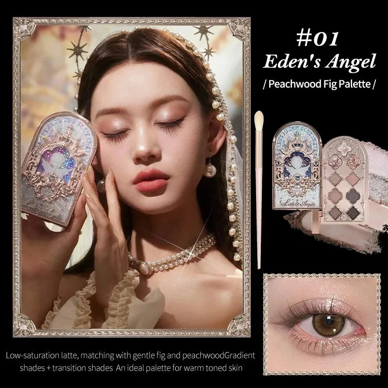 Flower Knows Makeup Swan Ballet Eyeshadow Palette Natural Nude Matte Shimmer Strawberry Cupid Glitter Pigment Eye Shadow Pallete