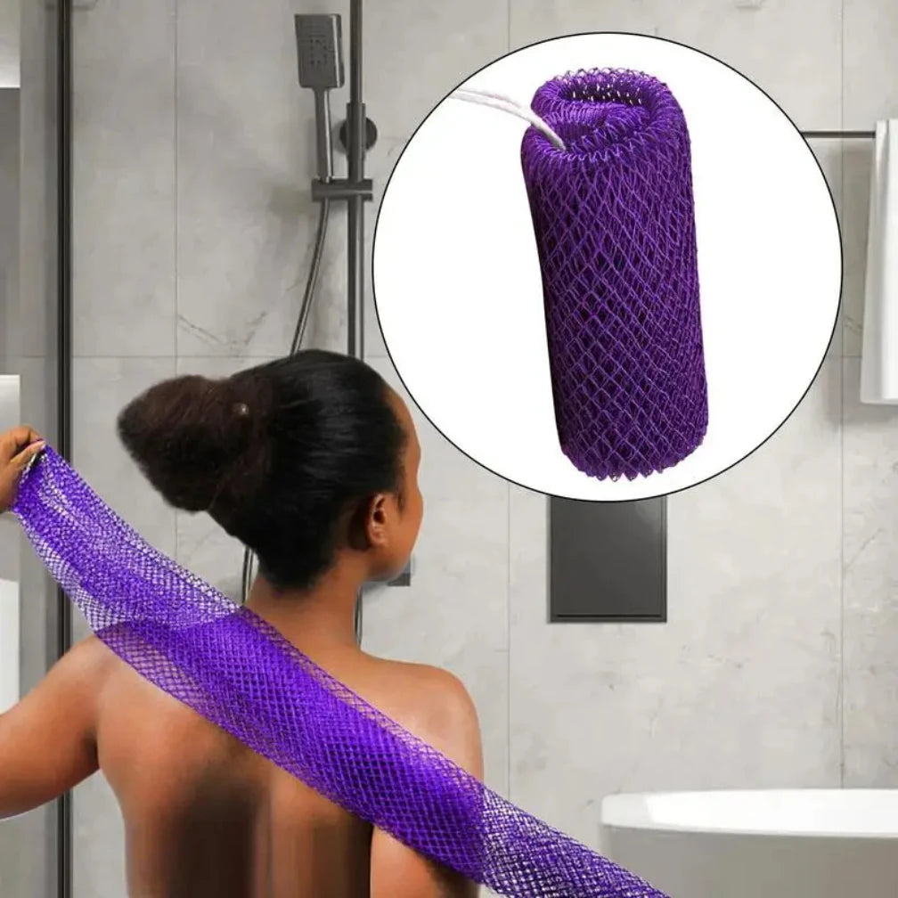 African Net Sponges Authentic Exfoliating Bath Sponge Scrub Deep Cleaning For Smoothing Arm Foot Back Neck Leg Body Skin