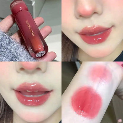 Tulip Pink Lip Glaze Mirror Water Lip Gloss Moisturizing Liquid Lipstick Long-Lasting Shiny Lip Gloss Student-Friendly Cosmetics