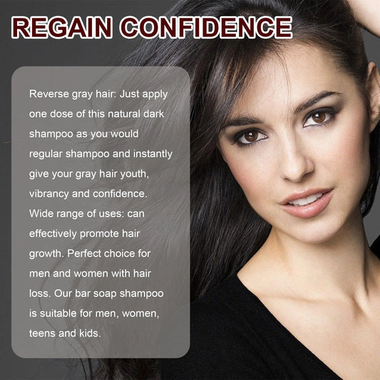 EELHOE Polygonum Multiflorum Shampoo Soaps Deep Cleaning Hair Moisturizing Care Cover Gray Hair Dye Ginseng Extract Shampoo Soap