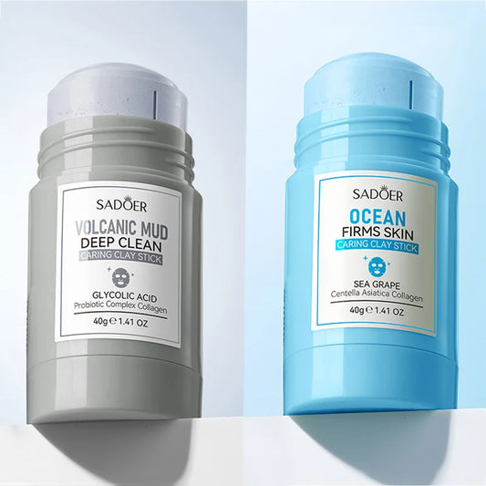SADOER Volcanic Sea Mud Face Masks Stick Moisturizing Anti-aging Removal Blackhead Anti-aging Clay Facial Masks Skin Care