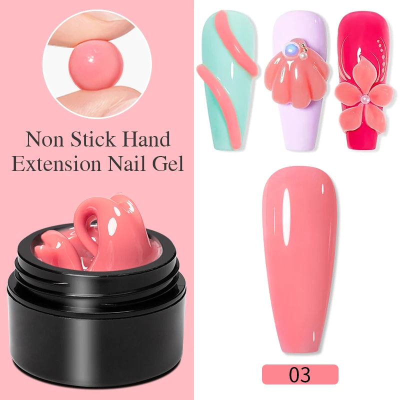 PUENTE Pearl Color Builder Nail Gel Polish Hema Free Shell Thread Glitter Nail Extension Semi-Permanent Construction Gel Varnish