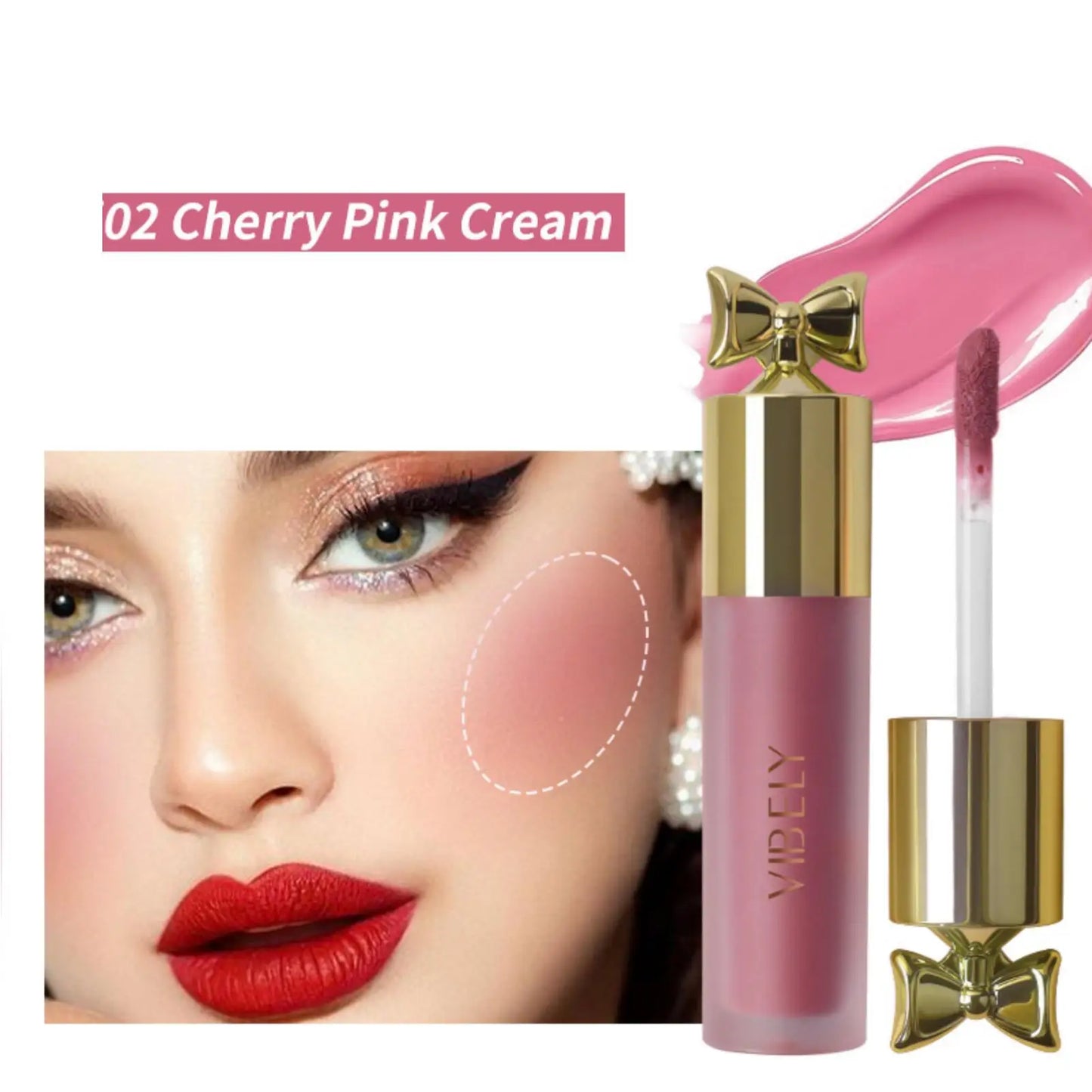 1PC Natural Gloss Liquid Blush – Waterproof, Lightweight, Improves Dull Skin, High Color Rendering, Ideal Holiday Gift Series
