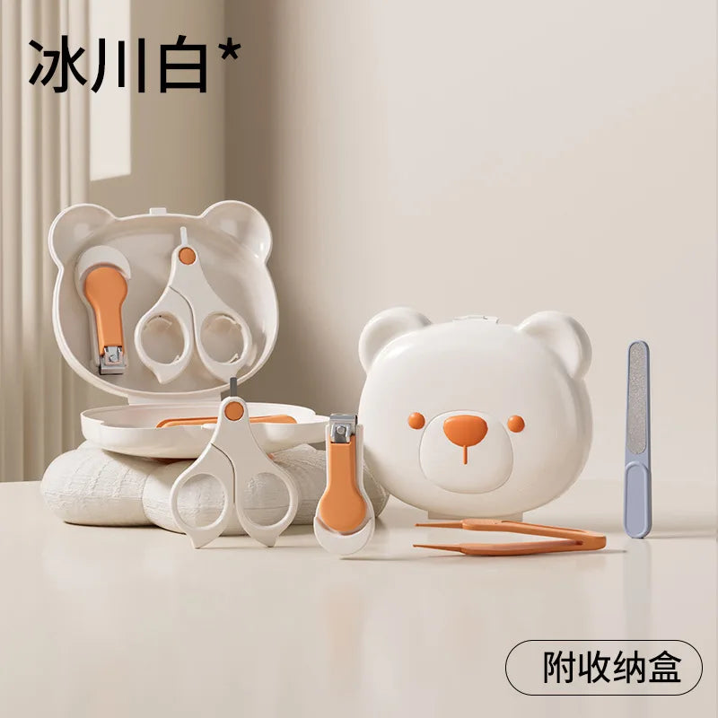 Newborn Baby Nail Scissor Baby Nail Care Tool Kid Safe Portable Nail Clipper Trimmer Tweezer with Box Children Manicure Kit
