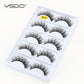 YSDO Eyelashes 3/5 Pairs Natural Long 3D Mink Lashes Fluffy Volume Mink False Eyelashes Cruelty Free Wispy Lashes Makeup Cilios