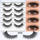 GROINNEYA Half Lashes Soft Natural Cat Eye Lashes Natural Look Nvisible Band Eyeashe Half Fake Eyelashes Fluffy Eyelashes