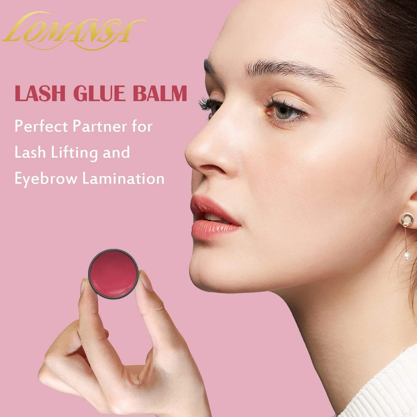 Lomansa Korean 5/10g Lash Lift Glue Balm Eyelash Lift Glue Adhesive 2 in 1 Treatment of Lift Perming Curling Makeup Beauty Tool