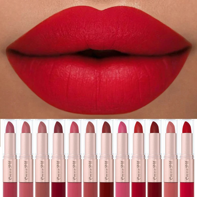 1/3pcs 2 in 1 Velvet Matte Lipstick Set Double Head Lip Gloss Kit Non-stick Cup Lip Tint Long Lasting Waterproof Lipstick Makeup