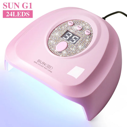 Nail UV/LED Dryer Lamp with 24 LEDS Quick Drying Nails Light Have 3 Timer Modes LCD Display for Manicure Salon Acrylic Gel Tools
