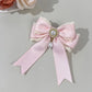 4pcs Pearl Lace Bow Hair Clip, Multi-color Satin Lolita Headpiece, Retro Sweet and Beautiful Style Hair Accessory