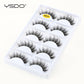YSDO Eyelashes 3/5 Pairs Natural Long 3D Mink Lashes Fluffy Volume Mink False Eyelashes Cruelty Free Wispy Lashes Makeup Cilios