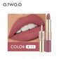 O.TWO.O 2 IN 1 Matte Lipstick&Liquid Lipstick 12 Colors Makeup Lip Glaze Waterproof Batom Lip Cosmetics Silky Texture
