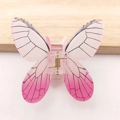 Simulation Butterfly Hair Claw Acrylic Claw Clip Temperament Grab Hair Clips for Girls Ins Trendy Hair Accessories Gift