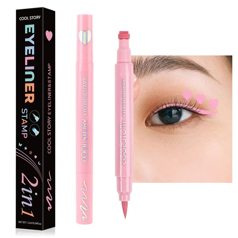 Colorful Butterfly Eyeliner Stamp Pen Star Moon Seal Long Lasting Waterproof Liquid Eye Liner Pencil Eyes Makeup Cosmetic 1/5PCS