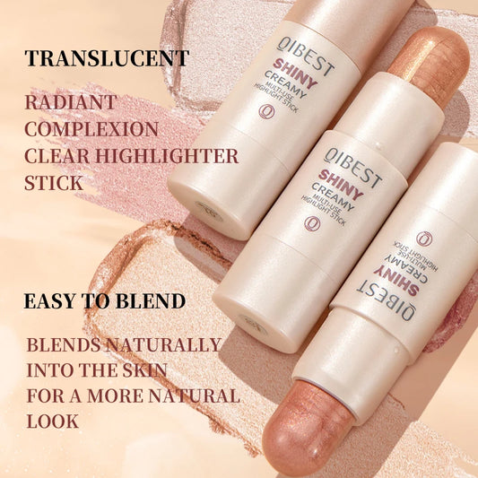 1PC highlighter,naturally shiny and glossy, smooth and easy to apply,non greasy and non smudging,creating a perfect makeup look