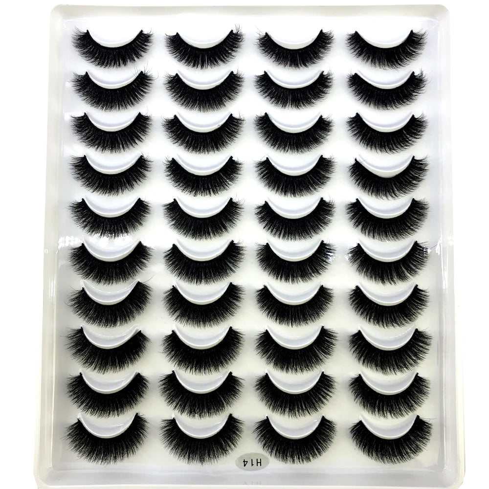 2023 New 20 pairs natural long 3D mink false eyelashes fake lashes makeup kit Mink Lashes extension eye lashes short eyelashes