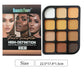 Deep Skin 12-Color Matte Contour Palette - Full Coverage All-In-One Highlighter Shading & Powder Face Makeup Kit