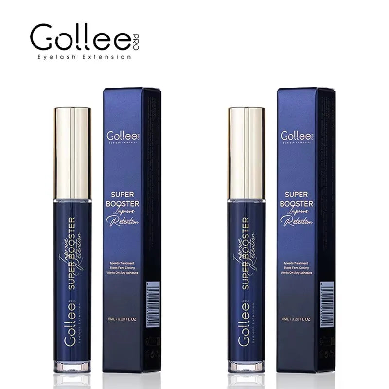 Gollee 1s Fast Dry Glue Lash Bonding Jelly Pink Eyelash Extension Glue Eyelash Adhesive Booster Cuticle Opening Accelerator tool