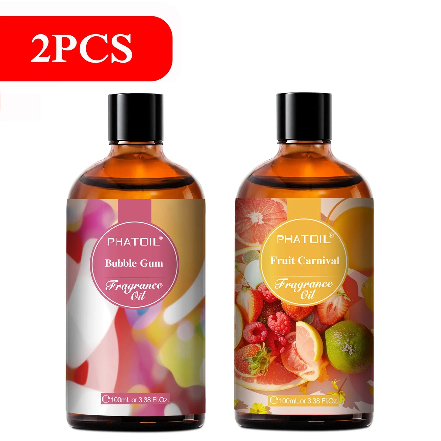 PHATOIL 100ml Fragrance Oil Coconut & Vanilla Bubble Gum Sea Breeze White Musk Aroma Fragrance Oils For Candles Soap Making