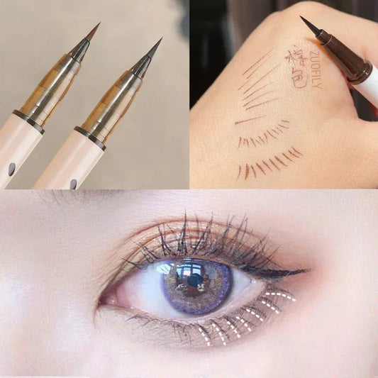 Ultra-fine Liquid Lying Silkworm Eyelash Pen Matte Brown Gray Eyeliner Highlighter Pencil Smooth Lasting Eye Shadow Stick Makeup