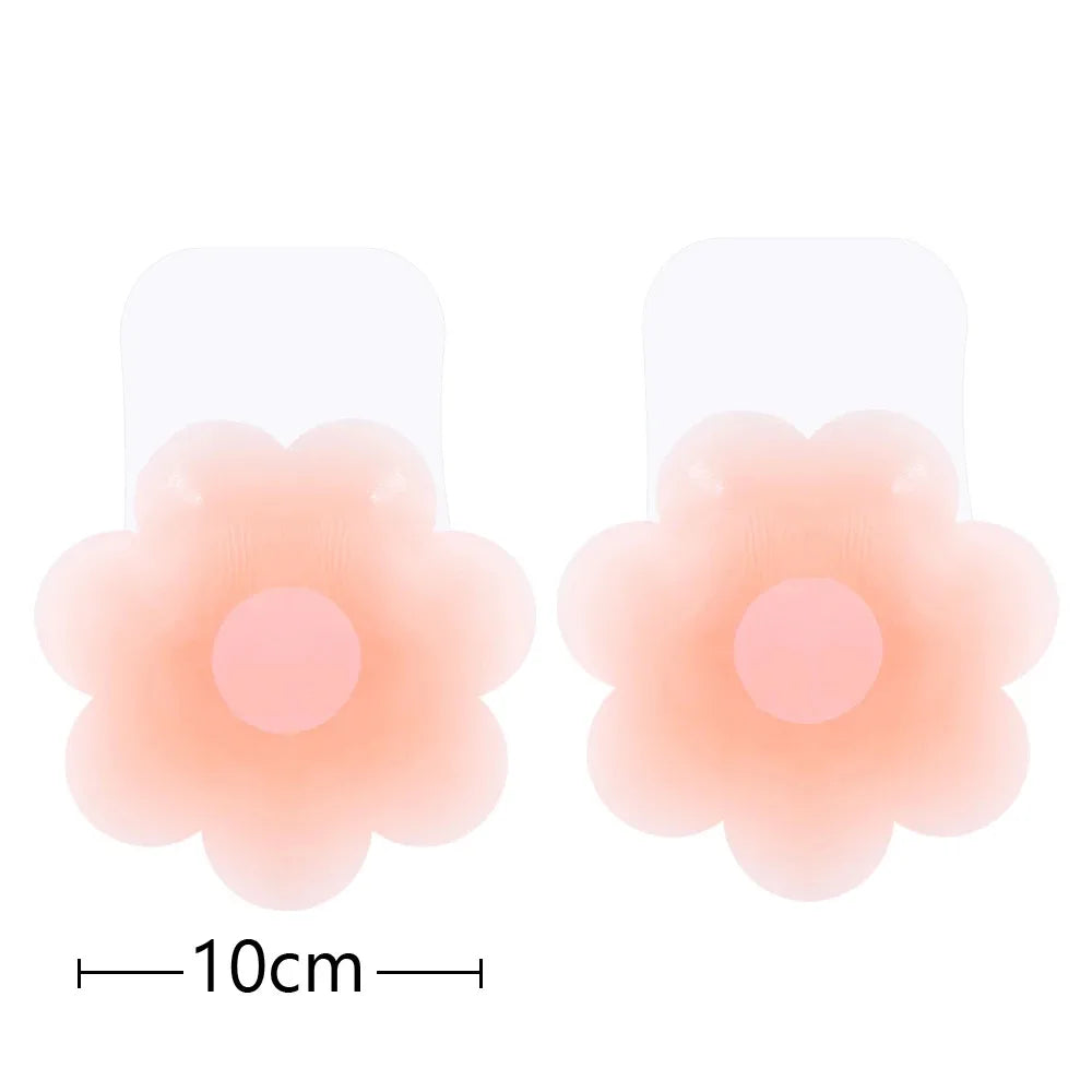 1-3Pairs Reusable Women Breast Petals Lift Silicone Nipple Cover Invisible Petal Self Adhesive Strapless Backless Stic