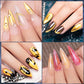 1- 6pc Golden Glitter Cat Magnetic Nail Gel Cat Eye Holographic Reflective Semi Permanent UV Gel Soak Off Sparkling Nail Art