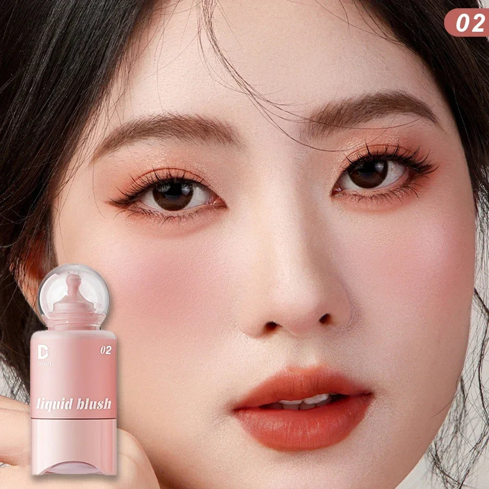 Liquid Blusher Lip And Cheek Hydrating Stick Lip Balm Cream Facial Cheek Makeup Blush Powder Rouge Gloss Natural