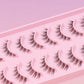 10 Pairs Natural Eye Lashes Faux Mink Eyelashes Winged End Eye Elongated Eyelashes Natural Long Manga Lashes Fake Lashes Makeup