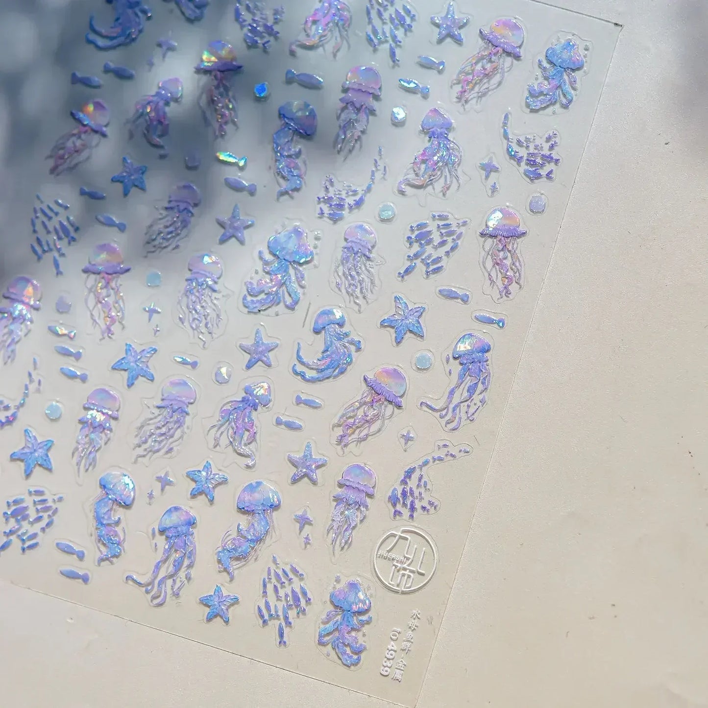 Magical Blow Bubbles Goldfish Bunny Rabbit Cat Kitten Shape Shiny Dreamy Bubbles 5D Nail Art Decorations Sticker Manicure Decal
