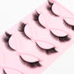 5 Pairs Fluffy False Eyealshes Fox Cat Eye Lashes Winged False Eyelashes Fox Eye Faux Mink Eyelashes Silk Lashes Makeup