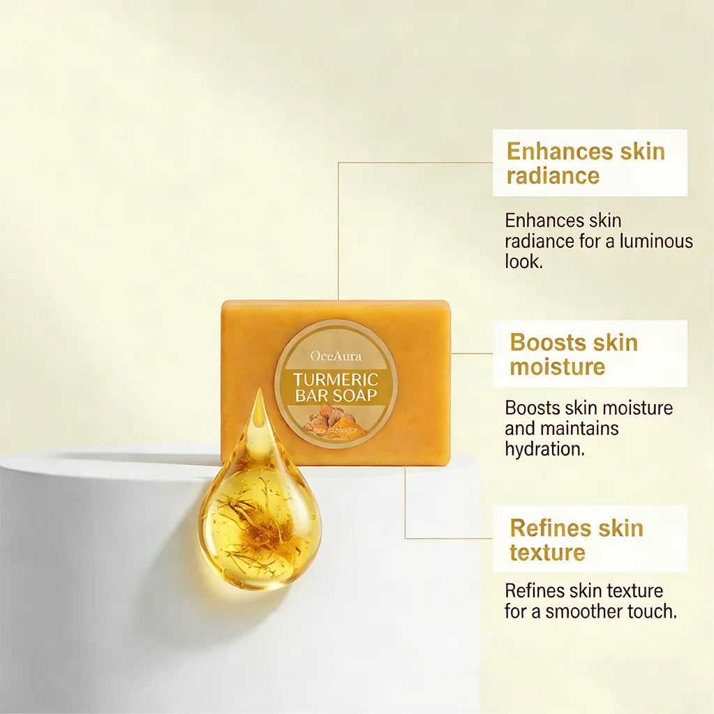 Organic Turmeric Soap Handmade Soap Natural Skincare Bar For Moisturizing And Exfoliating Body Face Cleaning Skin Gentle Care
