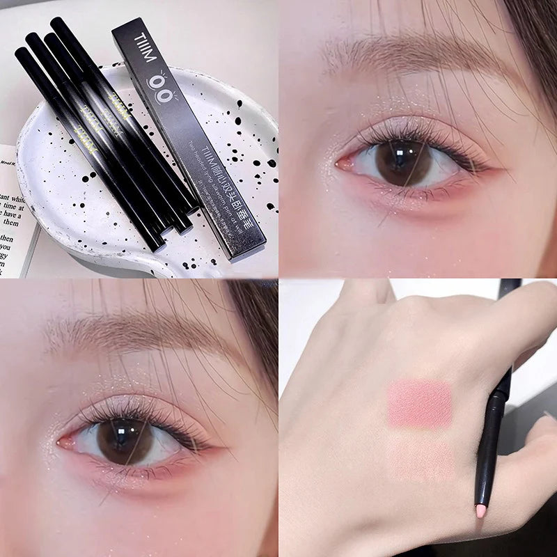 Ultra-fine Gel Eyeliner Pencil Pink Apricot Under Eye Liner Pen Waterproof Matte Aegyosal Lying Silkworm Quick Drying Eye Makeup