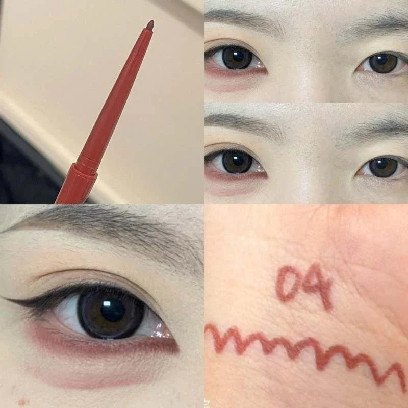 Ultra-fine Gel Eyeliner Pencil Pink Brown Under Eye Liner Pen Waterproof Matte Aegyosal Lying Silkworm Quick Drying Eyes Makeup