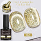 PUENTE 7.5ML Golden Gems Cat Magnetic Gel Nail Polish Pink Brown Blue Colors Golden Glitter Cat Eye Soak Off UV Nail Art Varnish