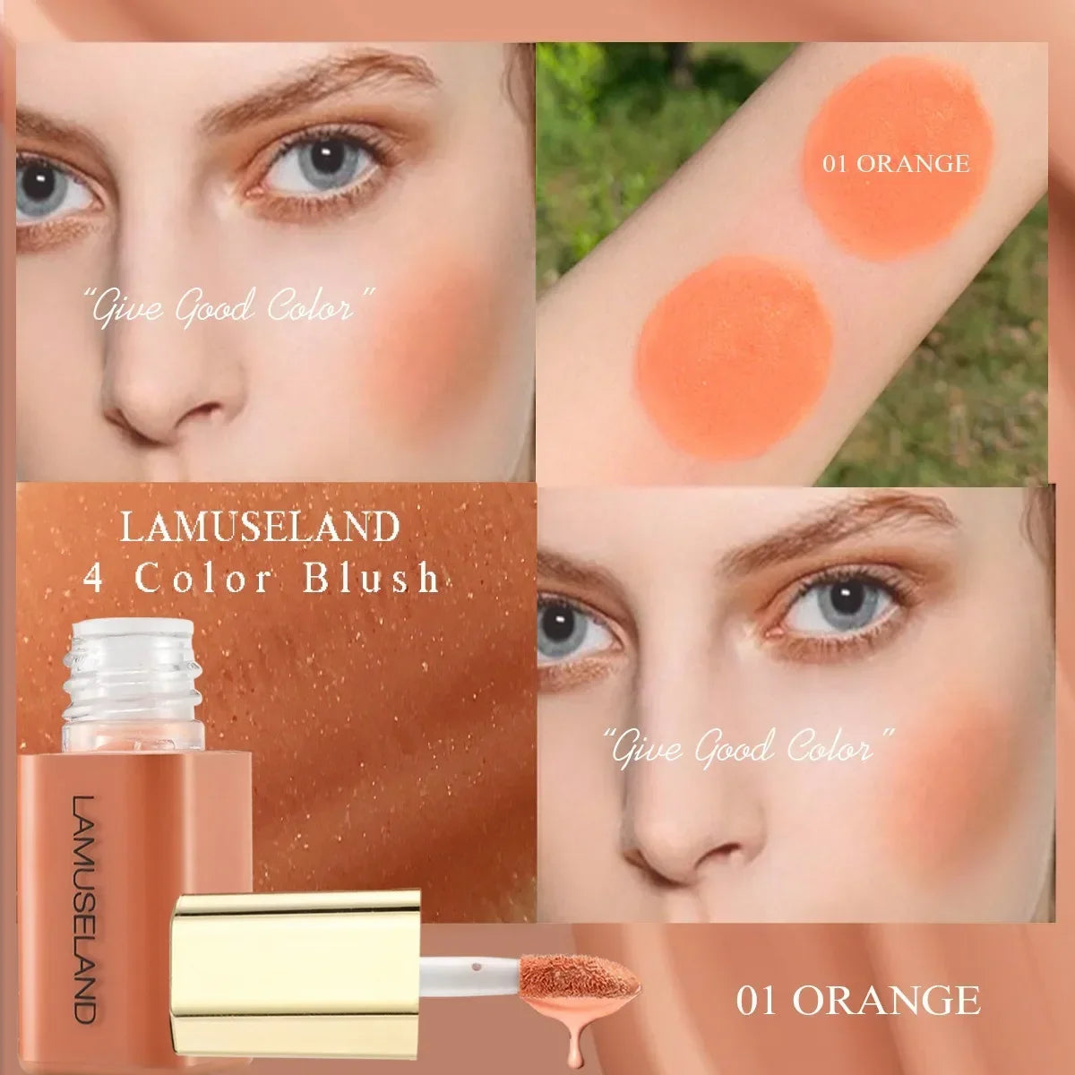 Liquid Blush Face Liquid Blush Lip  Cheek Natural Blush Long Lasting Waterproof 2024 New