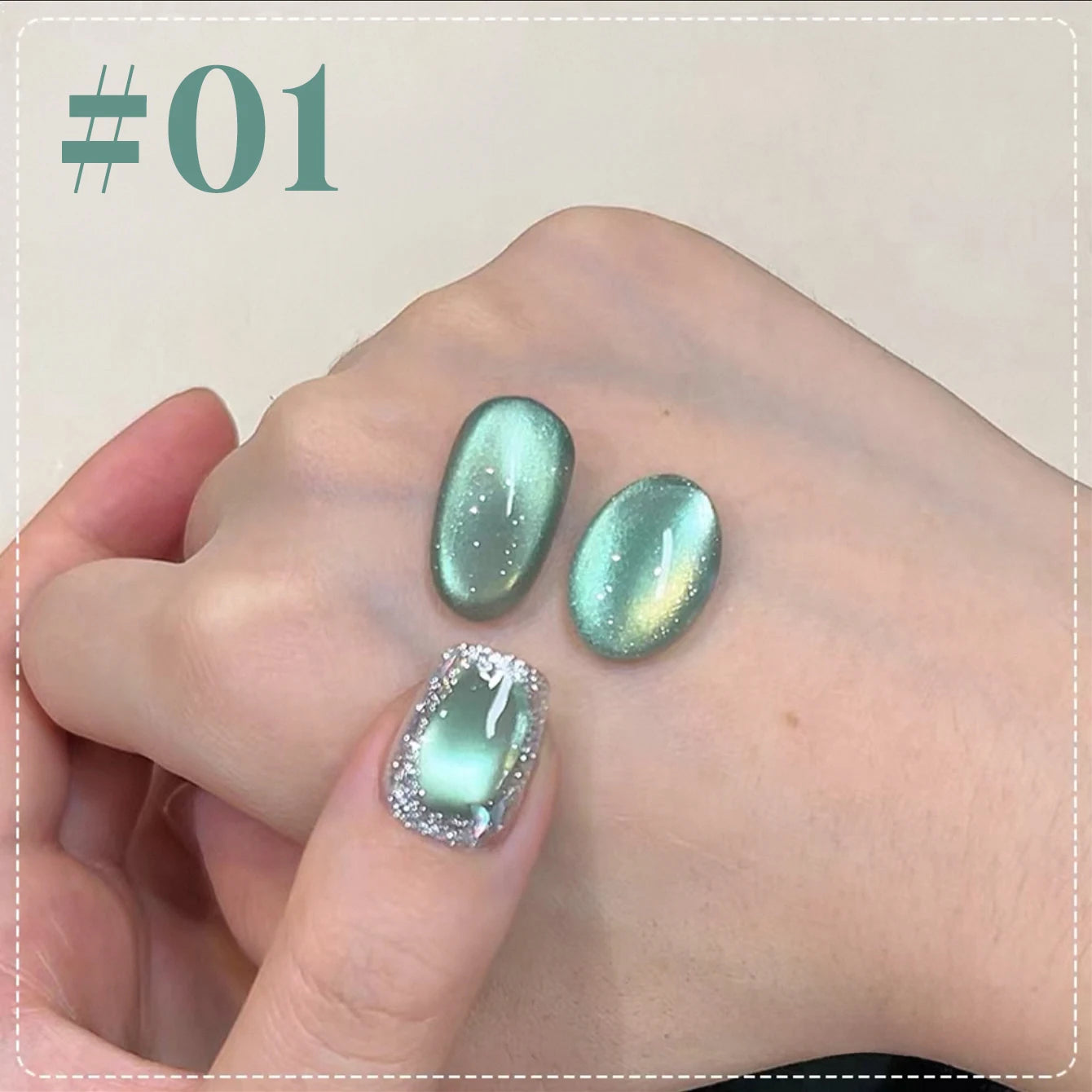 Mianel 12ml 1-21pcs Green Cat Magnetic Gel Nail Polish Spider Lily Varnish Soak Of UV Light Nails Nail Salon Christmas Nails