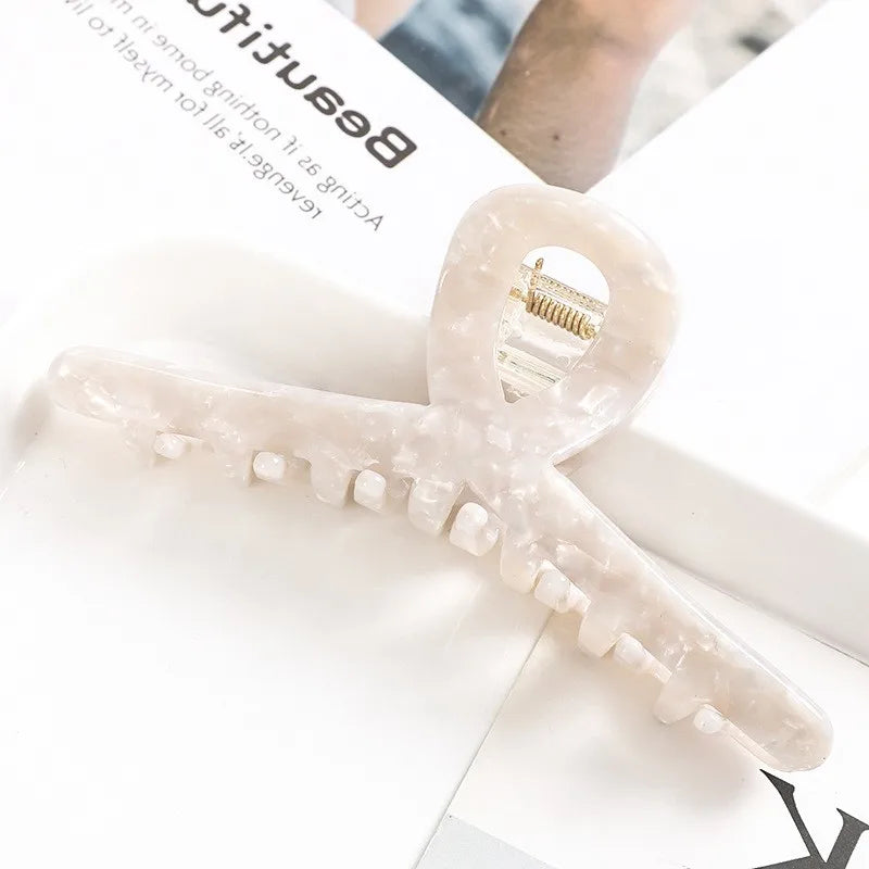 Women Hair Accessories Hollow Out Fashion Acetate Hair Claws Colourful Ponytail Acetic Claw Clips For Girls