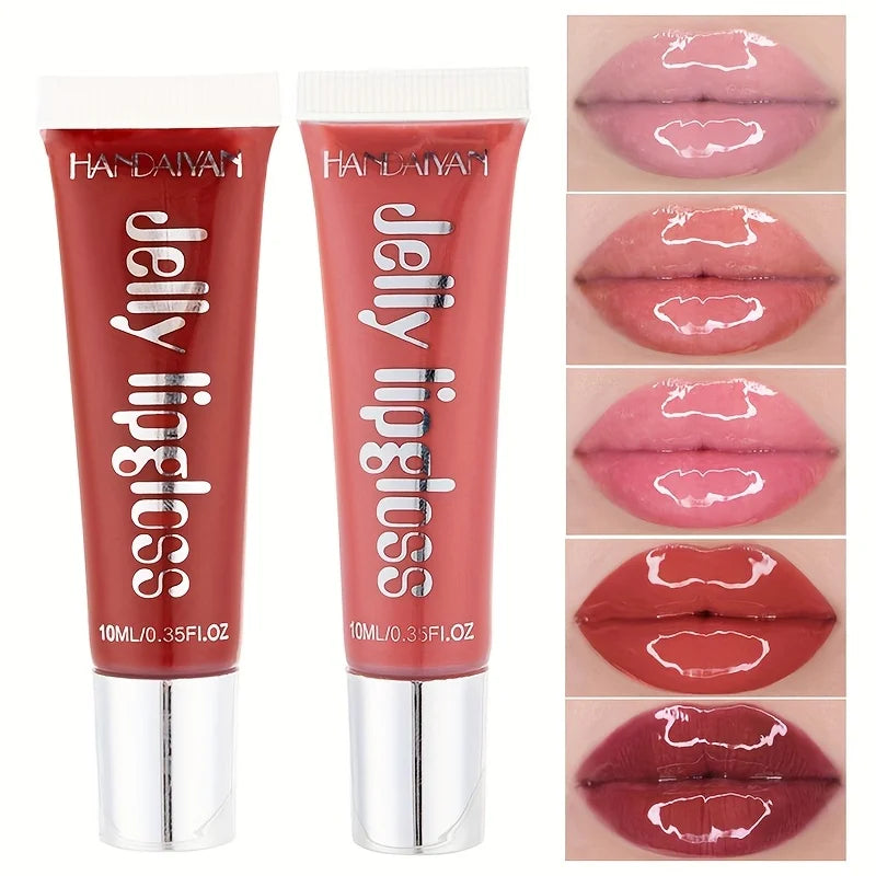 "Candy Glass" Jelly Lip Gloss | Mirror Shine + Fruit-Infused Nectar | Non-Sticky Doodle-Proof Oil | Plumping & Hydrating