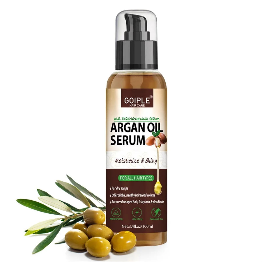100ml Argan Oil Hair Serum Moisturizing Shiny Remove Frizz Conditioner Repair Damaged Hair and Restore Hairs Gloss Essential oil