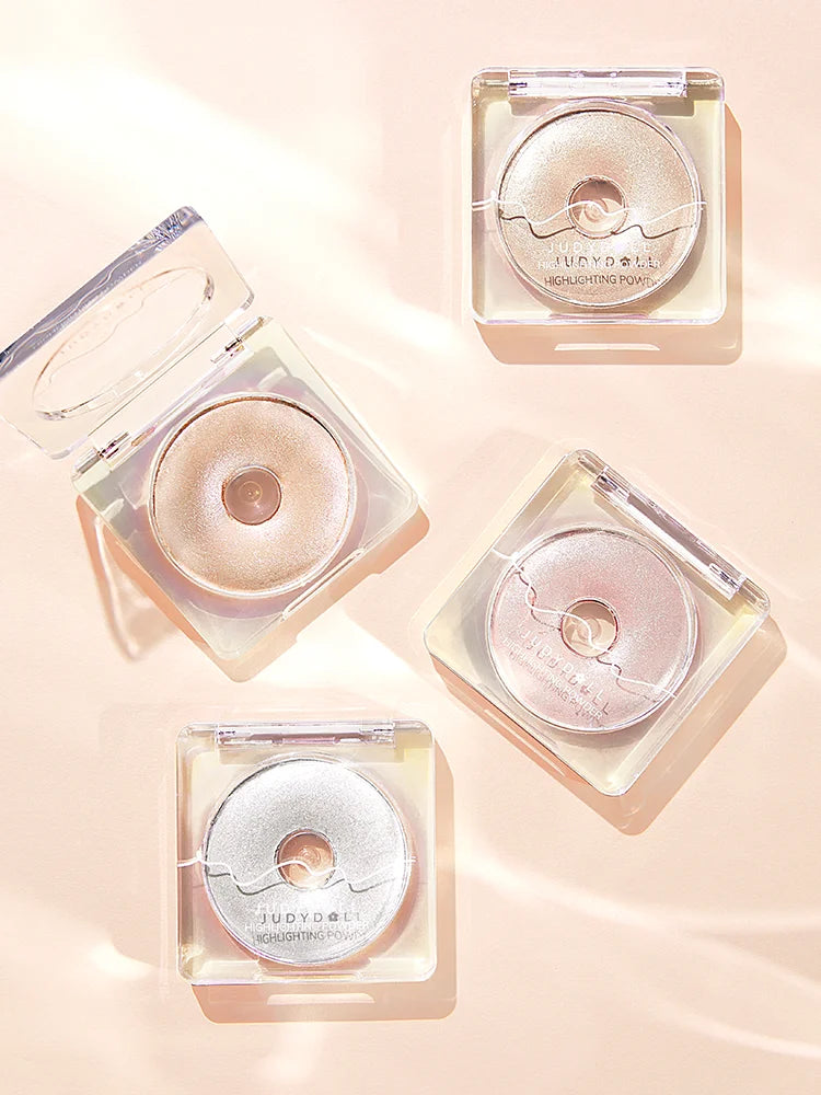 Judydoll Matte Highlighter Powder, Soft Glow, Diamond Shimmer, Body & Face, Buildable, Long-Lasting, Lightweight, Natural Radiance