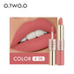 O.TWO.O 2 IN 1 Matte Lipstick&Liquid Lipstick 12 Colors Makeup Lip Glaze Waterproof Batom Lip Cosmetics Silky Texture
