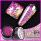 PUENTE 7.5ML Golden Gems Cat Magnetic Gel Nail Polish Pink Brown Blue Colors Golden Glitter Cat Eye Soak Off UV Nail Art Varnish