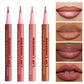 Matte Lip Liner Pencil Waterproof Smooth Application Smudge-Proof Moisturising Highly Pigmented 6 Colors Lip Contouring Makeup