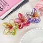Bohemia Egg Flower Flower Hair Clips Fashion Flower Shape Headwear Shark Clip Plastic Colorful Flowers Claw Vacation
