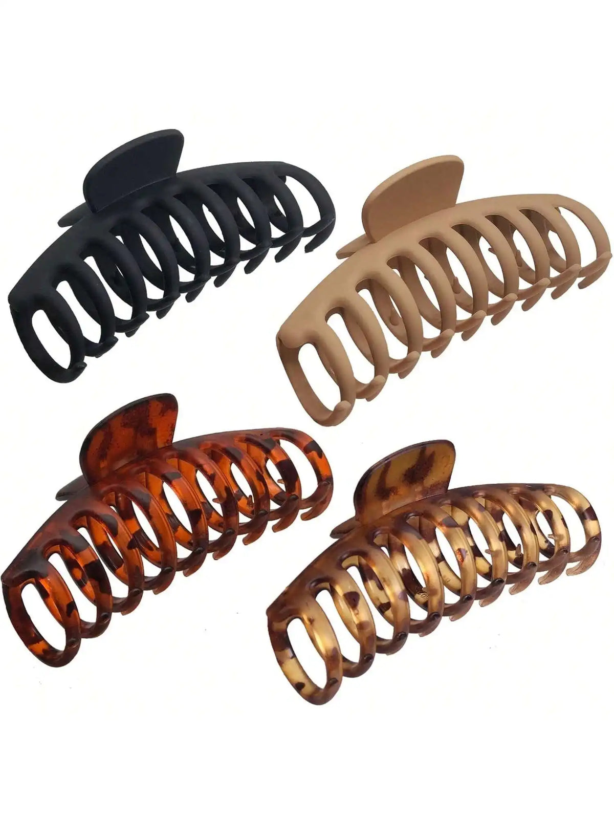 4PCS women's multi-color resin flower simple and fashionable French elegant hair clip