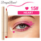 Double Head Stamp Liquid Eyeliner Smudge-Proof Quick Drying Waterproof 2 in1 Colorful Love Star Butterfly Eye Line Pencil Makeup