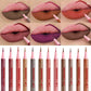 Matte Lip Liner Pencil Waterproof Smooth Application Smudge-Proof Moisturising Highly Pigmented 6 Colors Lip Contouring Makeup