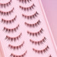 10 Pairs Natural Eye Lashes Faux Mink Eyelashes Winged End Eye Elongated Eyelashes Natural Long Manga Lashes Fake Lashes Makeup