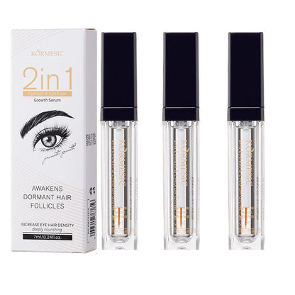 2 In 1 Fast Eyelash Eyebrows Growth Serum 7 Days Natural Eyelash Enhancer Longer Fuller Thicker Curling Lengthening Lash Makeup