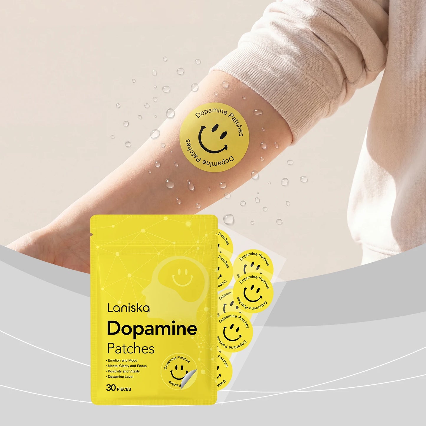 Dopamine Supports Patch Provide Positive Mindset Focus Enhancement Relieve Fatigue Increase Vitality Wellness Body Care Patch